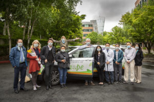 The Journey of Hope nationwide drive to raise awareness and money for the Cholangiocarcinoma Foundation made a stop at the Fred Hutchinson Cancer Research Center in Seattle, Washington, May 24, 2021. Dave Fleischer is doing the journey in honor of his daughter who died from the disease.